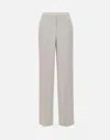 Theory Metallic Pants With Rear Elastic Waist And Wide Leg In Silk Woman
