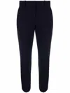Theory Mid-rise Cropped Trousers In Blue