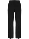 Theory Tailored Flare Pants With Fitted Waist In Black