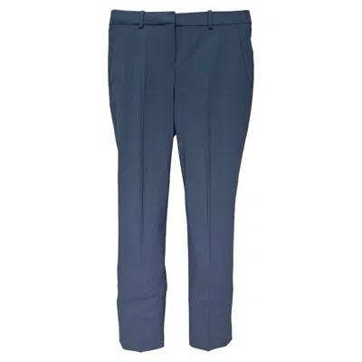 Theory Trousers In Navy Blue Wool