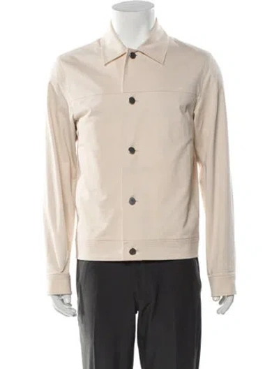 Pre-owned Theory Trucker Jacket In Neutral