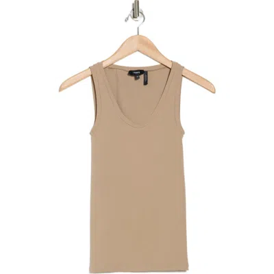 Theory Tubular Tank In Brown