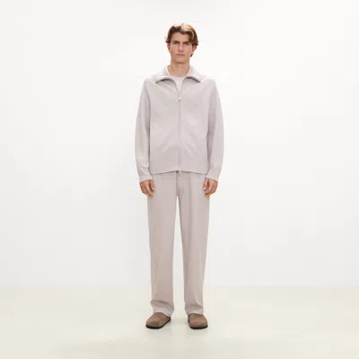 Theory Turtleneck Cardigan In Light Bilen In Gray