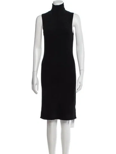 Pre-owned Theory Turtleneck Knee-length Dress In Black