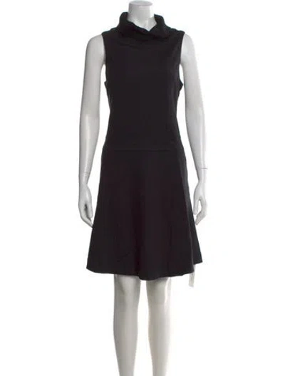Pre-owned Theory Turtleneck Knee-length Dress In Black