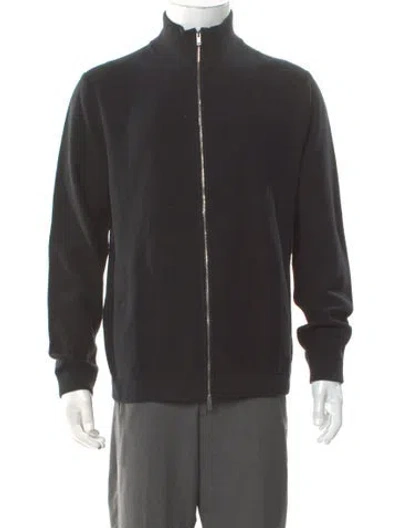 Pre-owned Theory Turtleneck Long Sleeve Cardigan W/ Tags In Blue