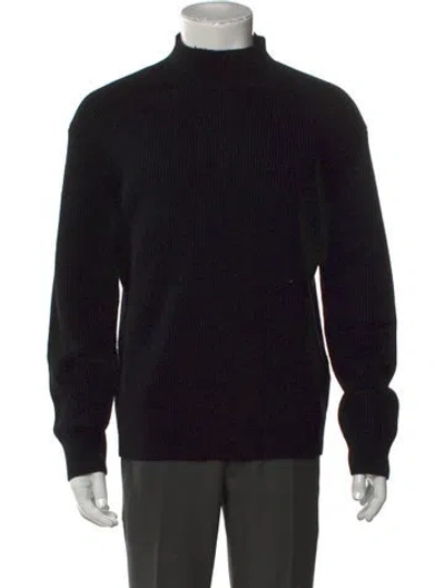 Pre-owned Theory Turtleneck Long Sleeve Pullover In Black