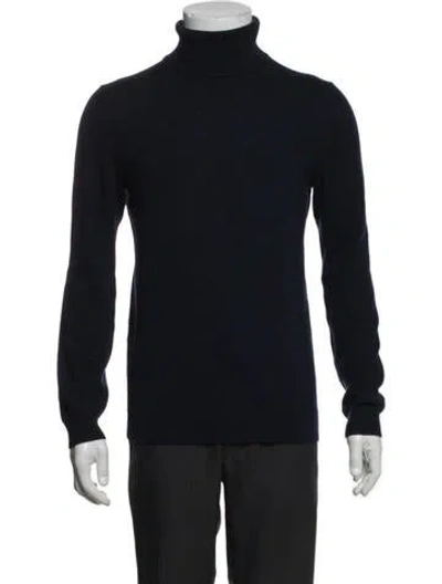 Pre-owned Theory Turtleneck Long Sleeve Pullover In Black