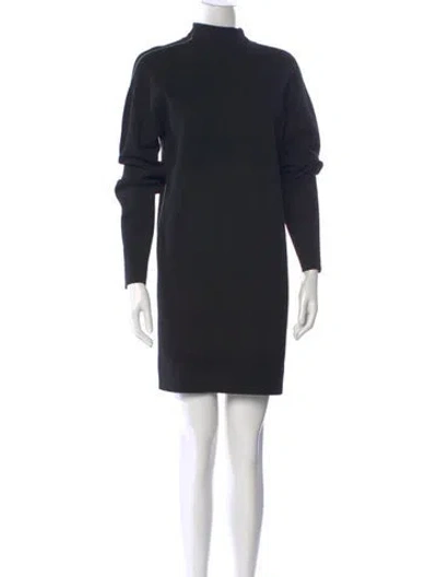 Pre-owned Theory Turtleneck Mini Dress In Black