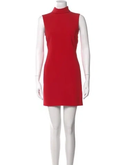 Pre-owned Theory Turtleneck Mini Dress In Pink