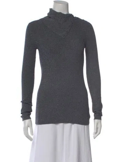 Pre-owned Theory Turtleneck Sweater In Blue
