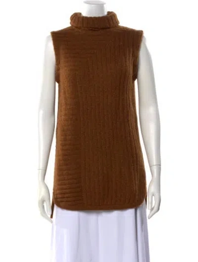 Pre-owned Theory Turtleneck Sweater In Brown