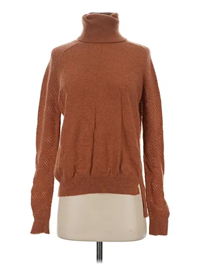 Pre-owned Theory Turtleneck Sweater In Brown