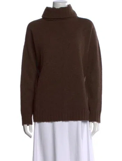 Pre-owned Theory Turtleneck Sweater In Brown