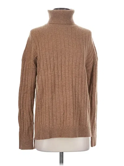 Pre-owned Theory Turtleneck Sweater In Brown
