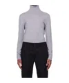 Theory Gray Merino Wool Turtleneck In Gray