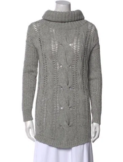 Pre-owned Theory Turtleneck Sweater In Gray