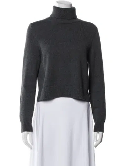 Pre-owned Theory Turtleneck Sweater In Gray