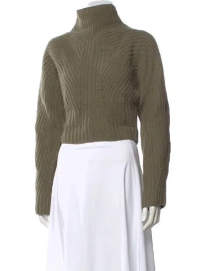 Pre-owned Theory Turtleneck Sweater In Green