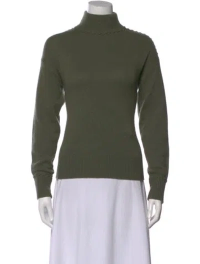 Pre-owned Theory Turtleneck Sweater In Green