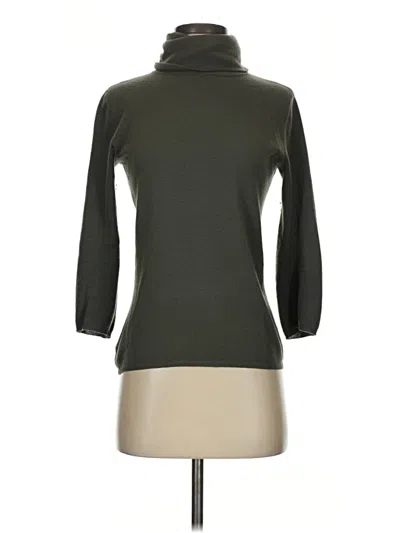 Pre-owned Theory Turtleneck Sweater In Green