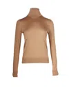 Theory Turtleneck Sweater In Cashmere In Brown