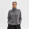 Theory Turtleneck Sweater In Cashmere In Light Charcoal