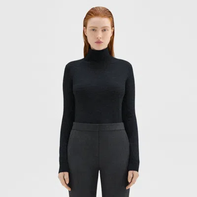 Theory Turtleneck Sweater In Regal Wool In Black