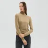 Theory Turtleneck Sweater In Regal Wool In Brown