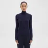 Theory Turtleneck Sweater In Regal Wool In Deep Navy