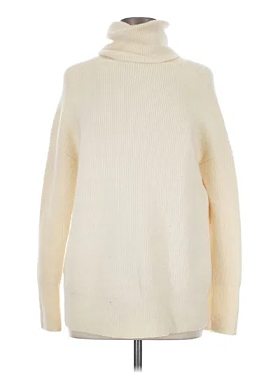 Pre-owned Theory Turtleneck Sweater In Ivory