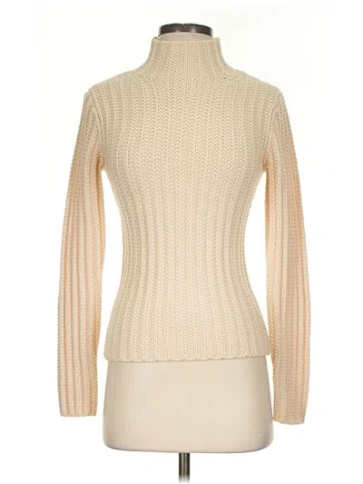 Pre-owned Theory Turtleneck Sweater In Ivory
