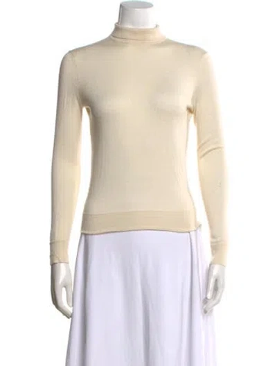 Pre-owned Theory Turtleneck Sweater In Neutral