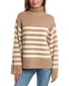 Theory Turtleneck Wool & Cashmere-blend Sweater In Brown