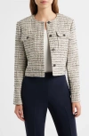 Theory Tweed Jacket In Animal Print