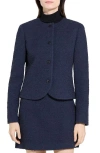 Theory Tweed Jacket In Blue