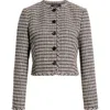 Theory Woven Tweed Cardigan Jacket In Gray