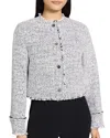 Theory Tailored Tweed Jacket In White Mutli