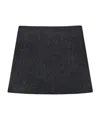 Theory Stitched Wool-cashmere Mini Skirt In Black