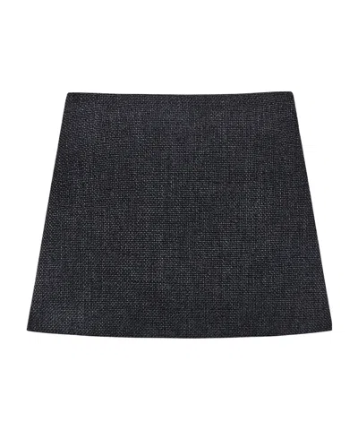 Theory Tweed Mini Skirt In Black Multi