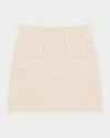 Theory Tweed Mini Skirt In Taupe Multi