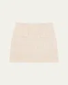 Theory Tweed Mini Skirt In Taupe Multi