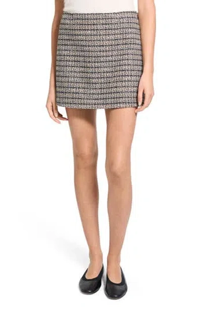 Theory Tweed Miniskirt In Shale Multi