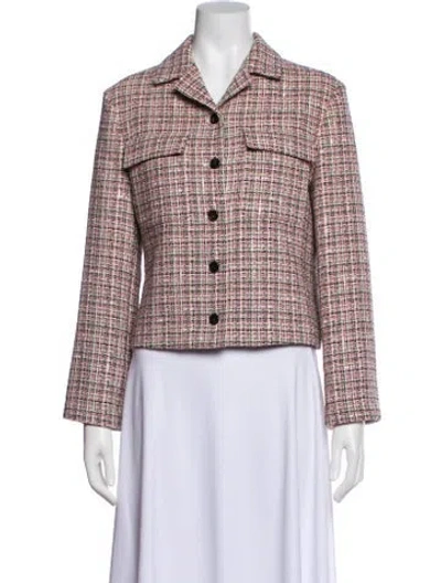Pre-owned Theory Tweed Pattern Blazer In Multi