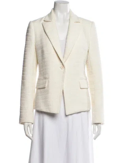 Pre-owned Theory Tweed Pattern Blazer In Neutral