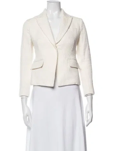 Pre-owned Theory Tweed Pattern Blazer In Neutrals