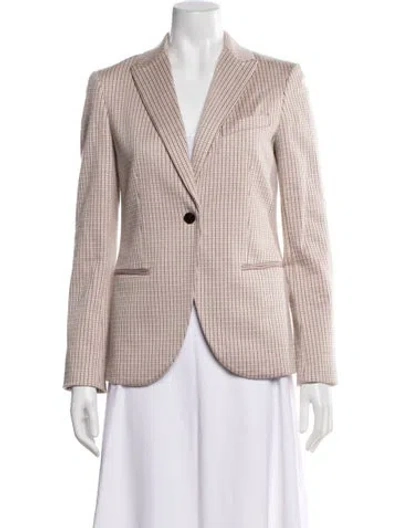 Pre-owned Theory Tweed Pattern Blazer In Pink