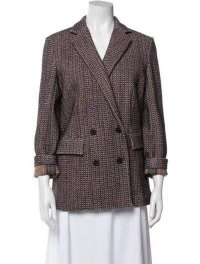 Pre-owned Theory Tweed Pattern Blazer W/ Tags In Multi