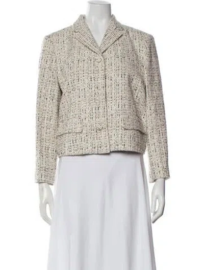 Pre-owned Theory Tweed Pattern Blazer W/ Tags In Neutral