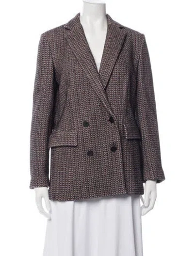 Pre-owned Theory Tweed Pattern Blazer W/ Tags In Orange